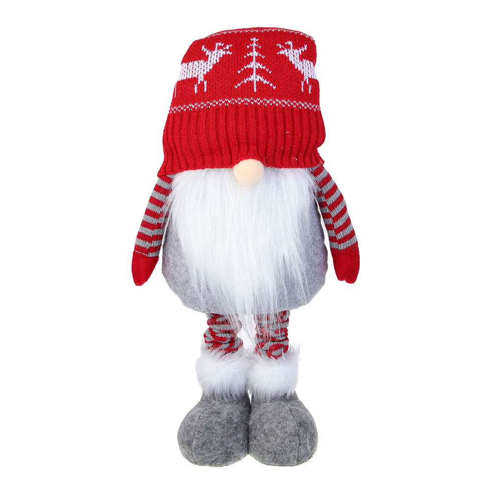 СНОУ БУМ Фигура декоративная "Гном" на выдвижных ножках 65-95 см, полиэстер - #2