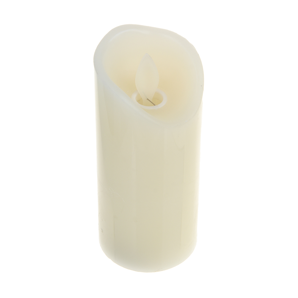 Светильник декоративный в виде свечи с LED-подсветкой, 1режим, парафин, полипропилен, 5,5х12см,2xAA - #1