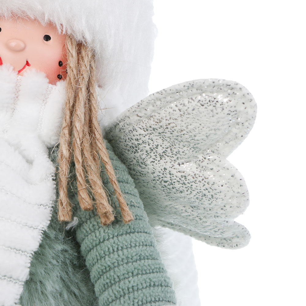 СНОУ БУМ Сувенир Ангелочек 27+11 см, полиэстер, зеленый - #6