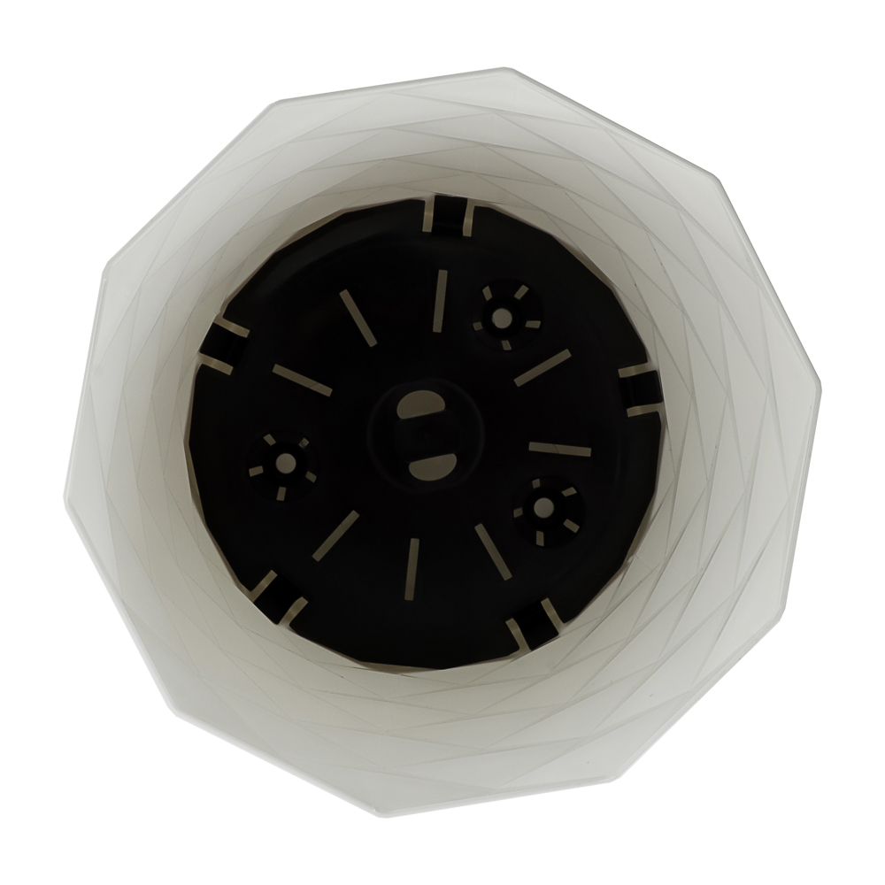 Кашпо для цветов "Диамант" 1,5л, d14см, h13см, цвет белый - #4