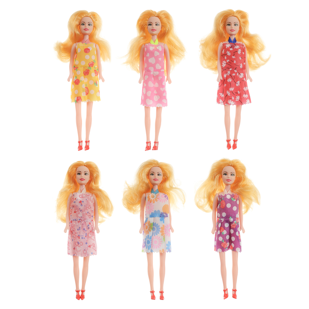 ИГРОЛЕНД Кукла в платье, 29 см, PP, PVC, 10,5х4х35,5 см, 6 дизайнов - #1