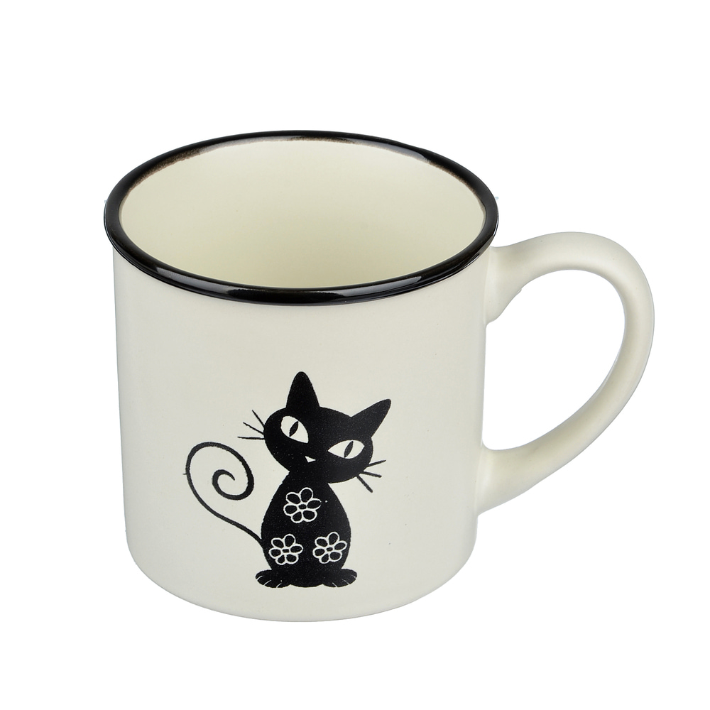 Черная кошка Кружка, 310мл, керамика, 4 цвета - #1