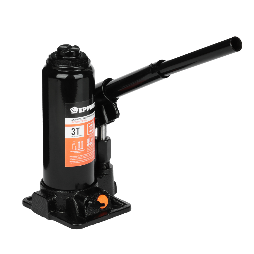 ЕРМАК Домкрат гидравлический бутылочный 3 т, в кейсе, высота подъема 195-380мм - #3
