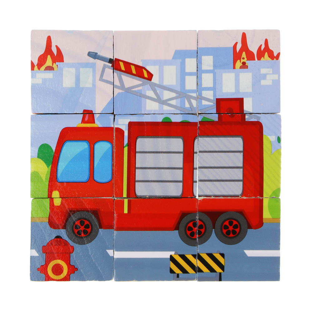 ИГРОЛЕНД Кубики деревянные развивающие для малышей, 13х15см, 4 дизайна, дерево - #11