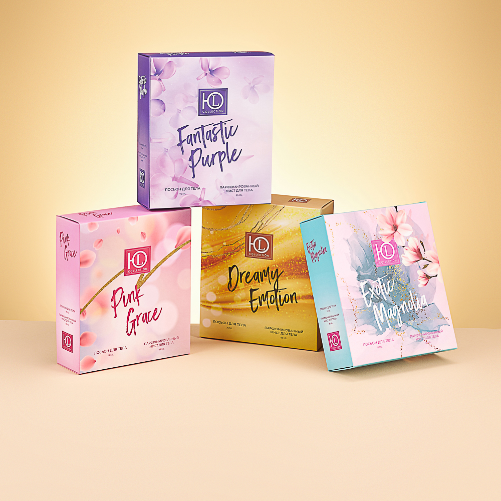 ЮL Набор парфюмированный "Pink Grace" (лосьон для тела 75 мл + мист для тела 85 мл) - #19