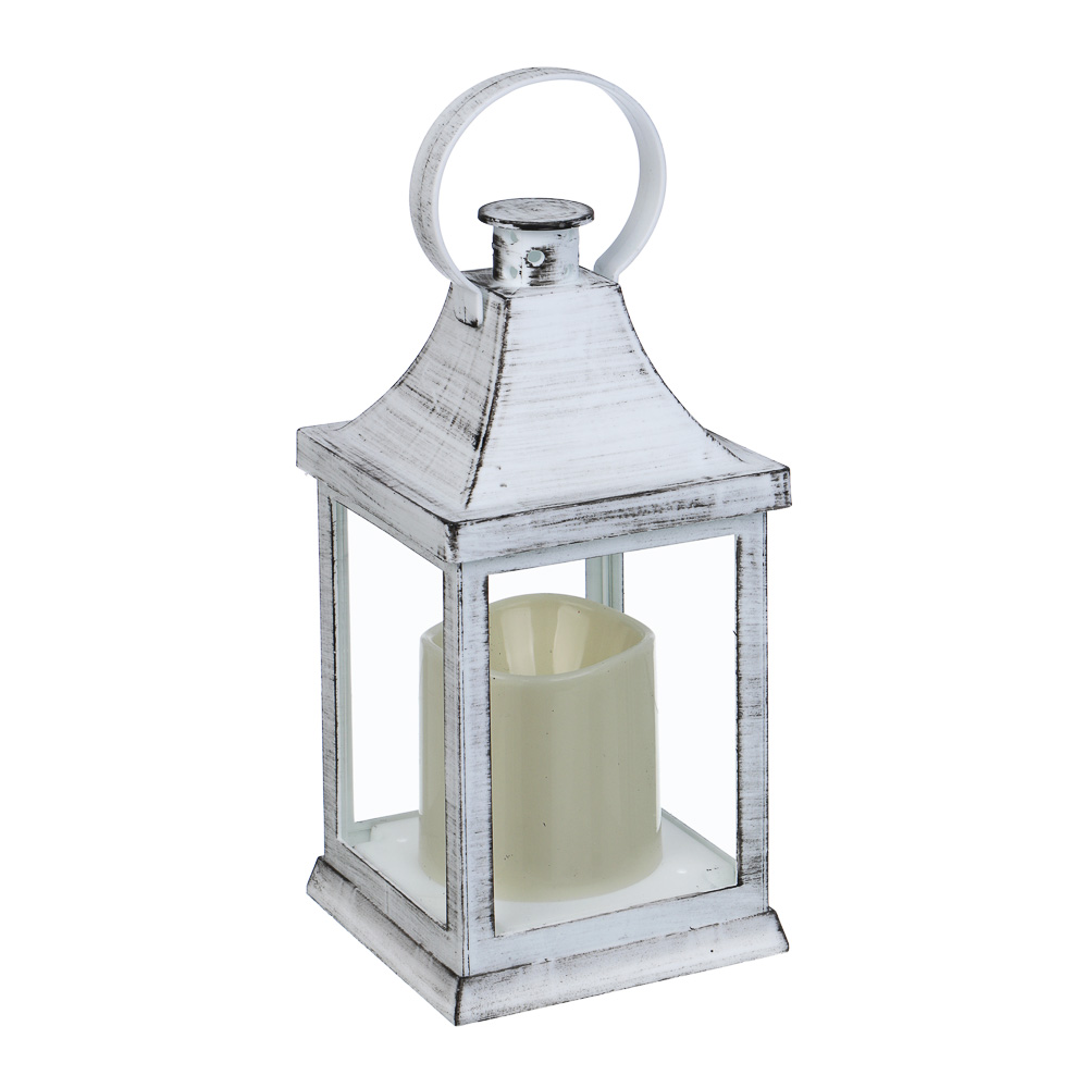 Светильник декор. LED в виде фонаря тм СНОУ БУМ, 10,5x10,5x21см, PP, стекло, 3xAAA, 1 режим, 2 вида - #3