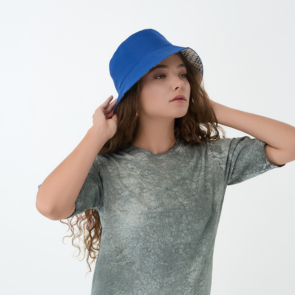 GALANTE Панама с цветным подкладом, р.56-58, 100% полиэстер, синий, ВЛ25-09, #3 - #9