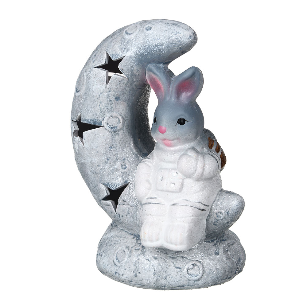 СНОУ БУМ Фигурка в виде кролика с подсветкой, керамика, 12,3x8x16,5 см, арт 8, 2 вида - #4