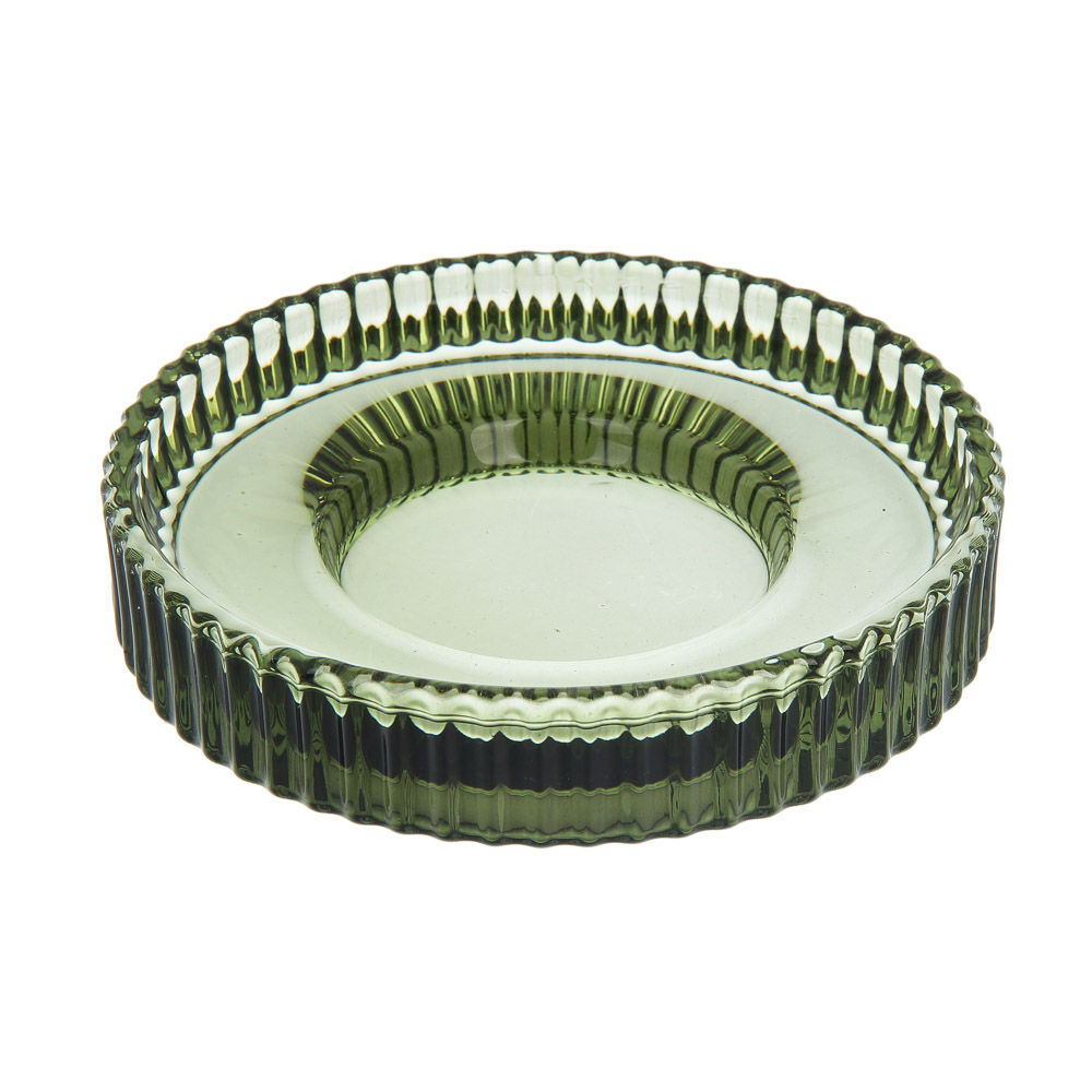 Мыльница тм VETTA Ингрид, стекло, зеленый, 10x10x2,2см - #2