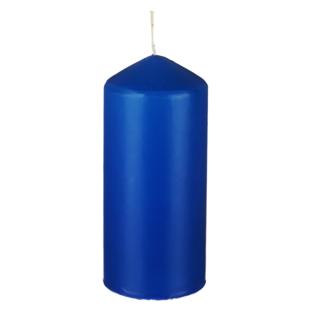 Свеча пеньковая Ladecor, синяя, 7х15 см - #1