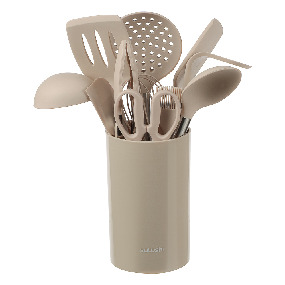 SATOSHI Тулон Набор кухонных принадлежностей 12пр., силикон, нерж.сталь - #1