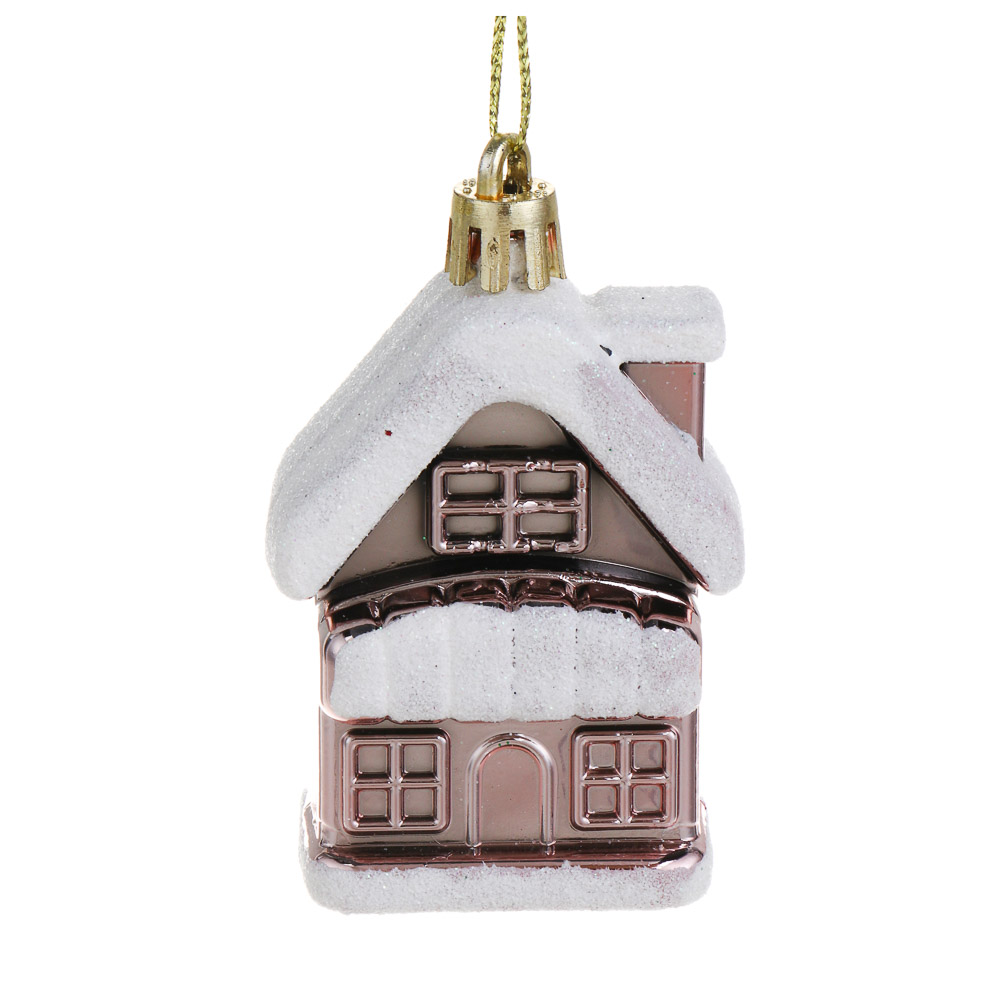 СНОУ БУМ Набор декоративных украшений "Домики" 2шт, 4,5x3x7,5см, пластик, арт.2 - #2
