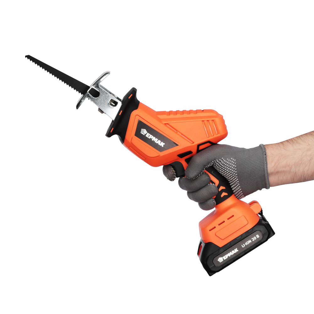 ЕРМАК Пила сабельная на АКБ 20В, 2,0А Li-ion (1шт) з/у, 0-3000 ход/мин, (ONE) - #11