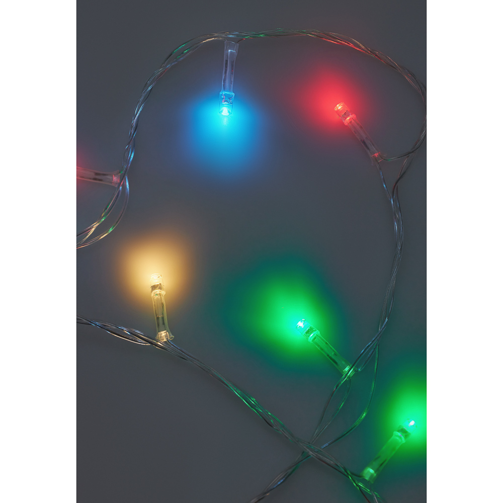 СНОУ БУМ Гирлянда эл. вьюн 9м, 100 LED, мультицвет, 8 реж, ПВХ прозрачный, 220В - #6