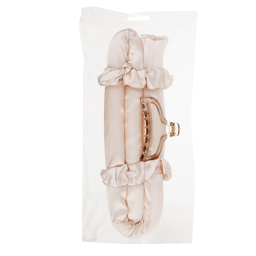 ЮНИLOOK Набор для завивки локонов (бигуди-лента, 2 резинки, краб), полиэстер, 3 цвета, ACS25-20 - #5