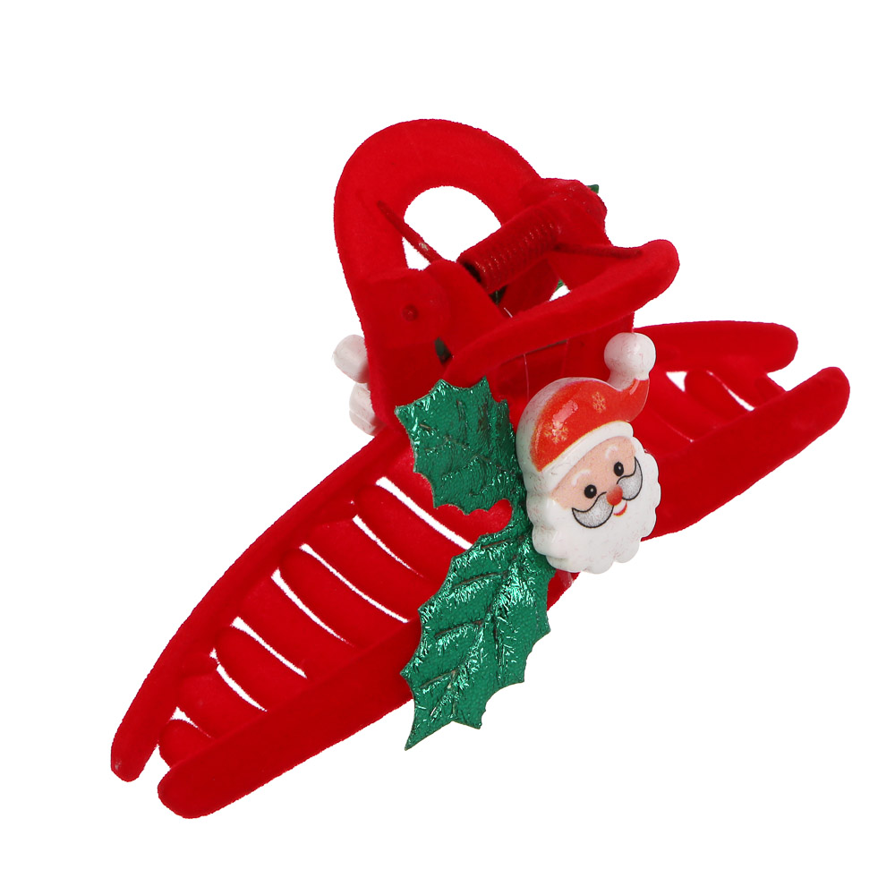 Краб для волос, тм ЮНИLOOK, 11см, иск.шерсть, полимер, полиэстер, 6 дизайнов, #3 - #3