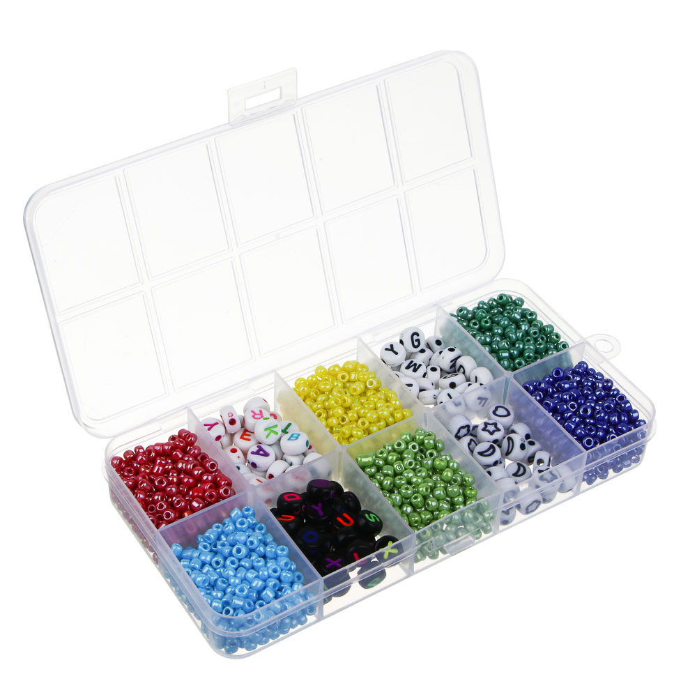 Набор для бисероплетения 10 отделений, пластик, стекло+нить, 6 дизайнов - #3