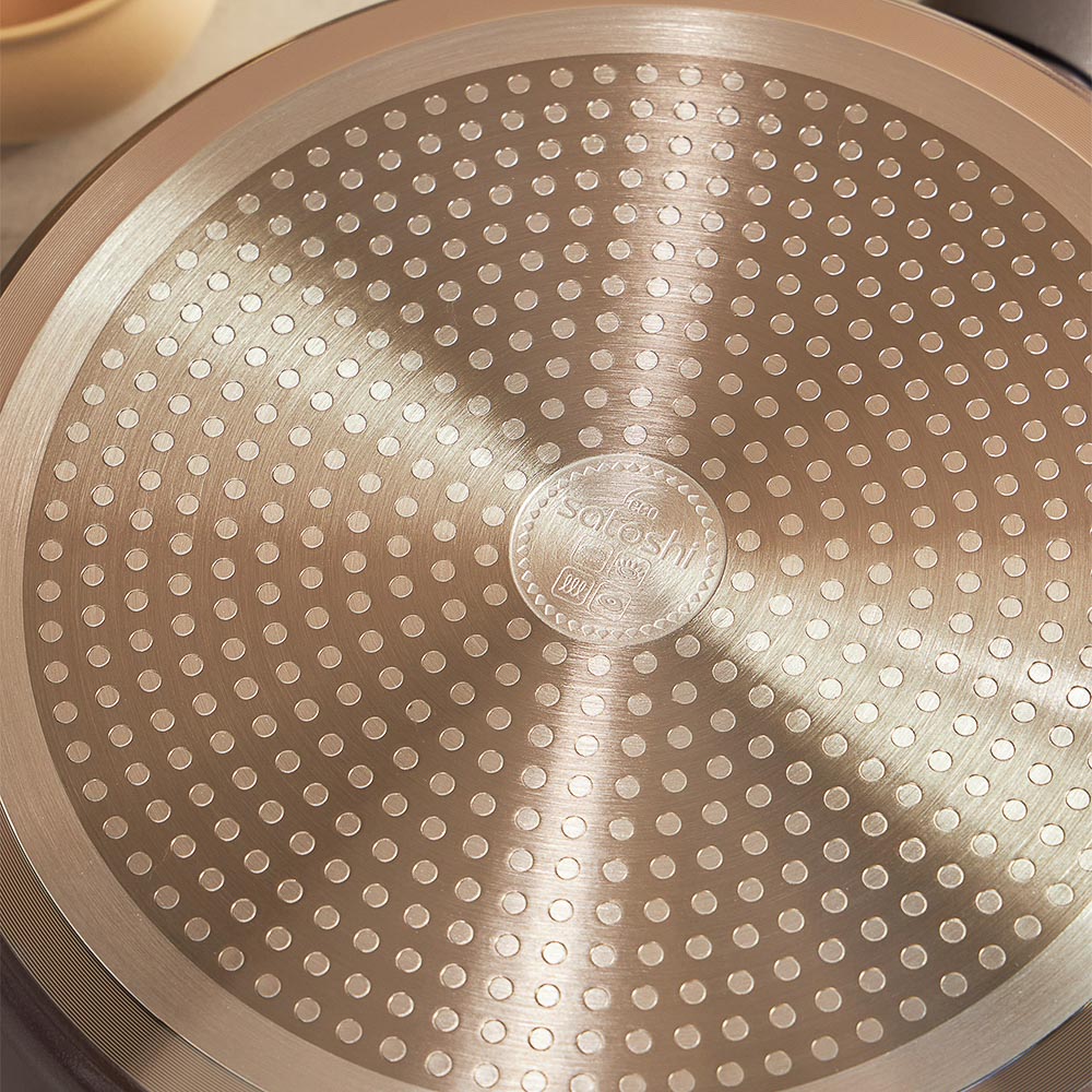 SATOSHI Валькур Сковорода литая глубокая d=28см, антипригарное покрытие мрамор, индукция - #12