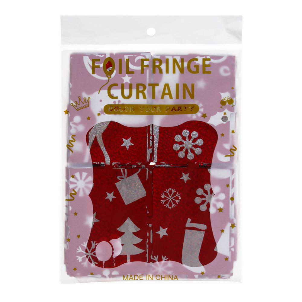 СНОУ БУМ Занавеска из дождика, с рисунком, 200х100см, ПЭТ, 2 дизайна - #4