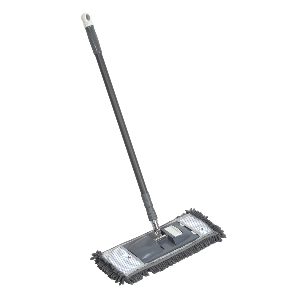 Швабра со сменной насадкой тм VETTA Премиум Грей, телеск. ручка 83-126см, микрофиб. 44x15см, шенилл - #2