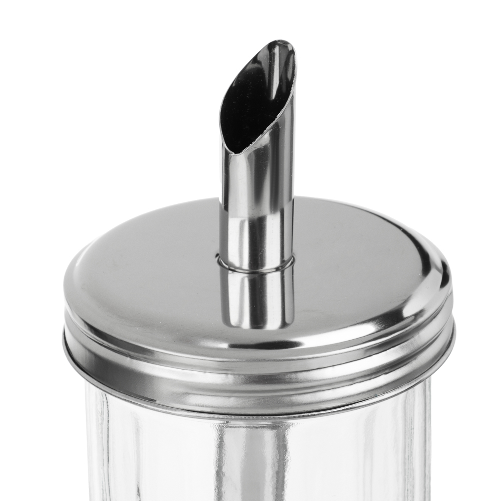 Сахарница с дозатором стекло 7,6x16см 350мл, нерж.сталь - #2