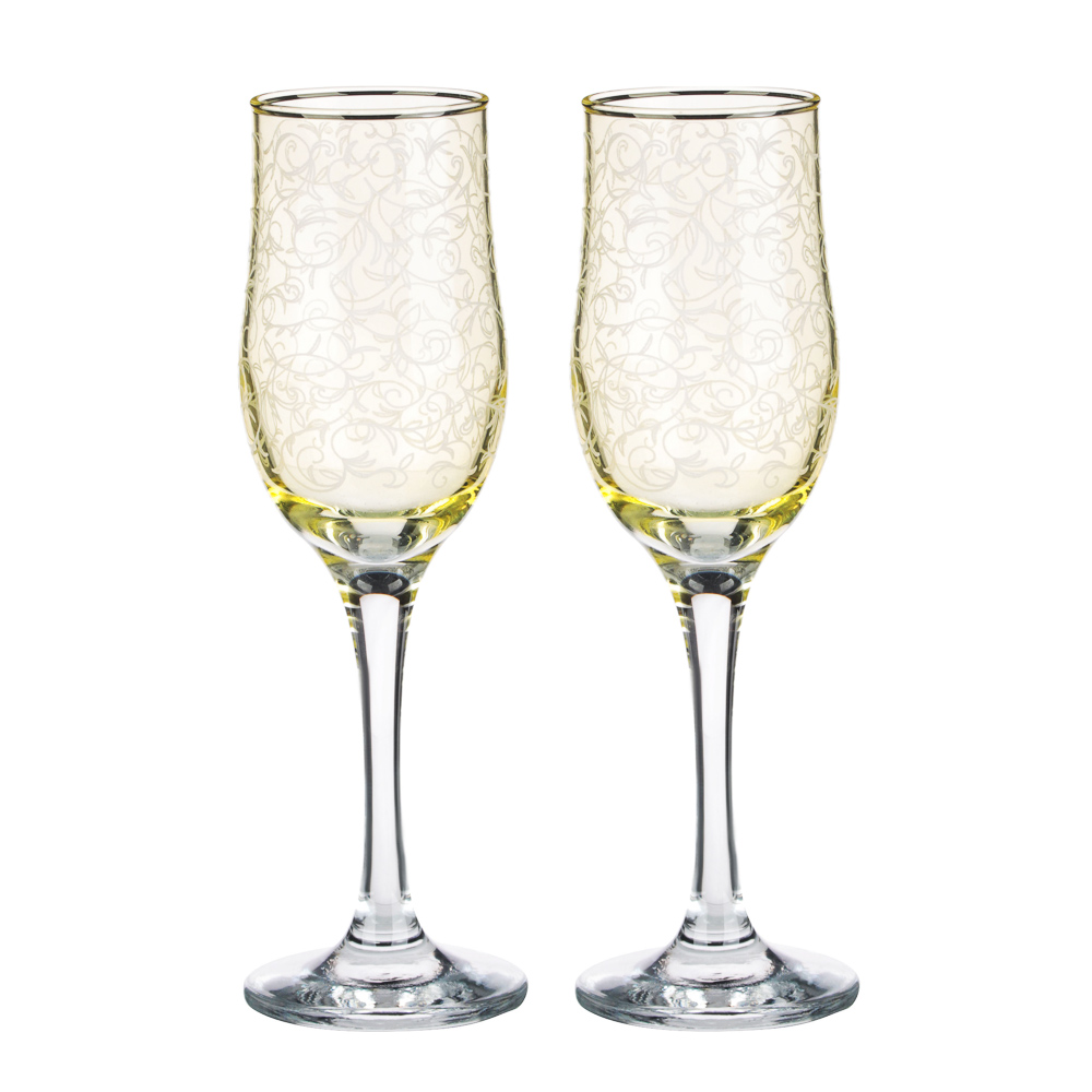 Набор бокалов для шампанского, с гравировкой, 2 шт, 200 мл - #2