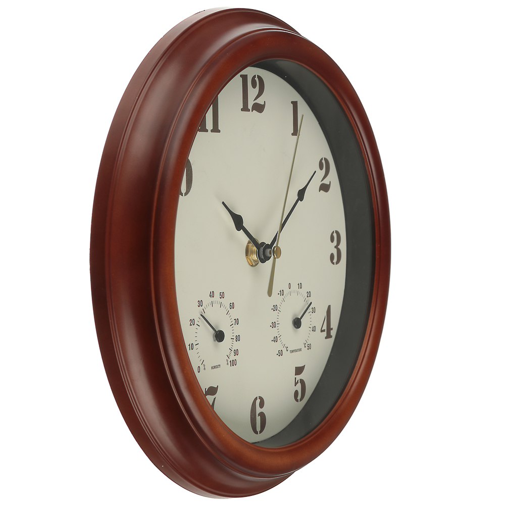LADECOR CHRONO Часы настенные с термометром и гигрометром, 22,8x22,8x4,6см, пластик - #2