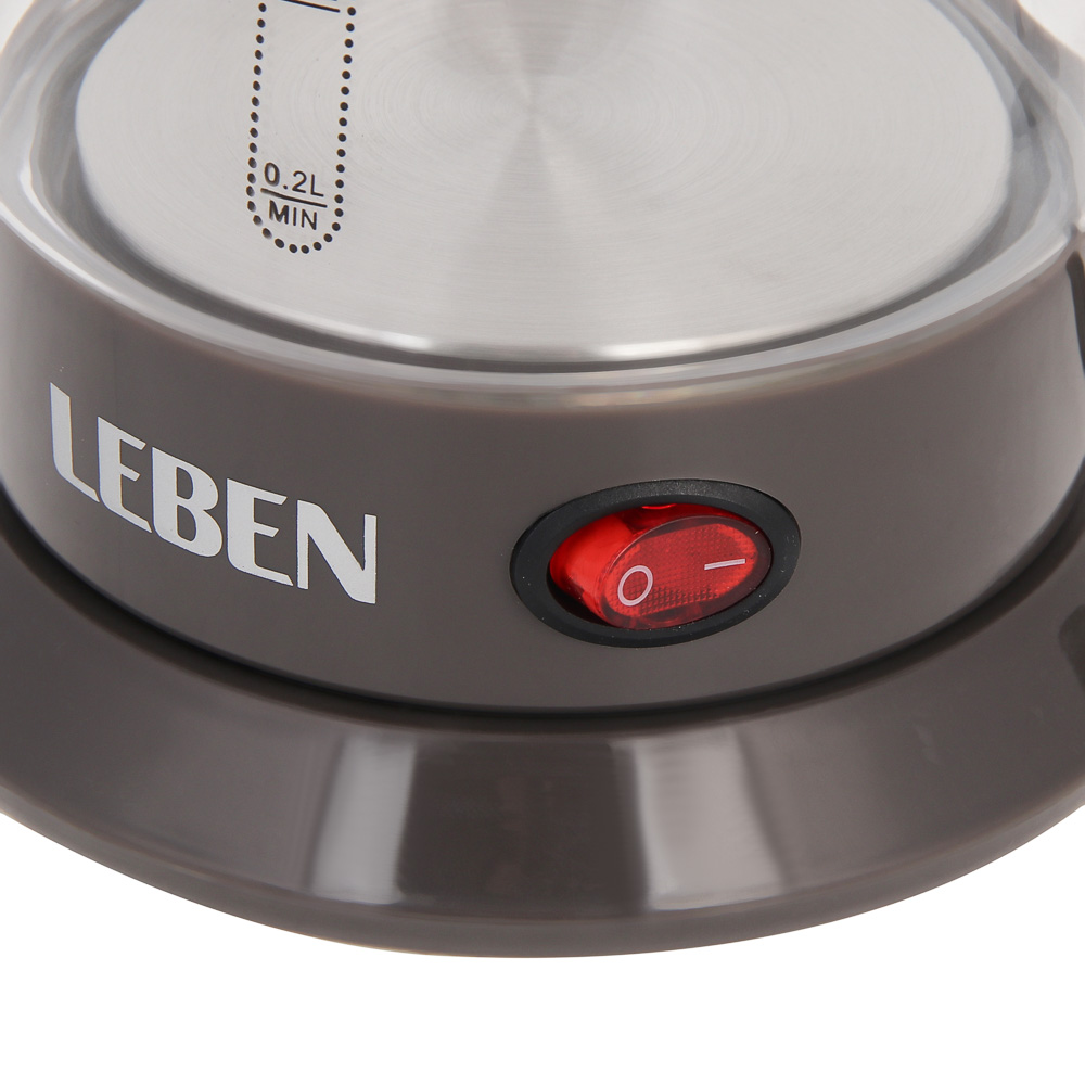 LEBEN Турка стеклянная на подставке 0,5л, 500Вт, складная ручка, 220в - #5