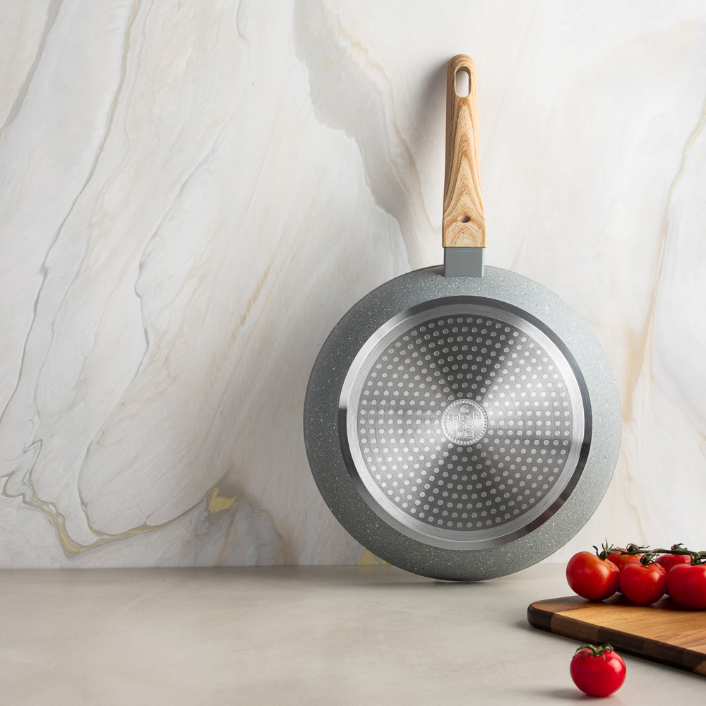 SATOSHI Берг Сковорода литая d26см, антипригарное покрытие Мрамор, индукция - #12