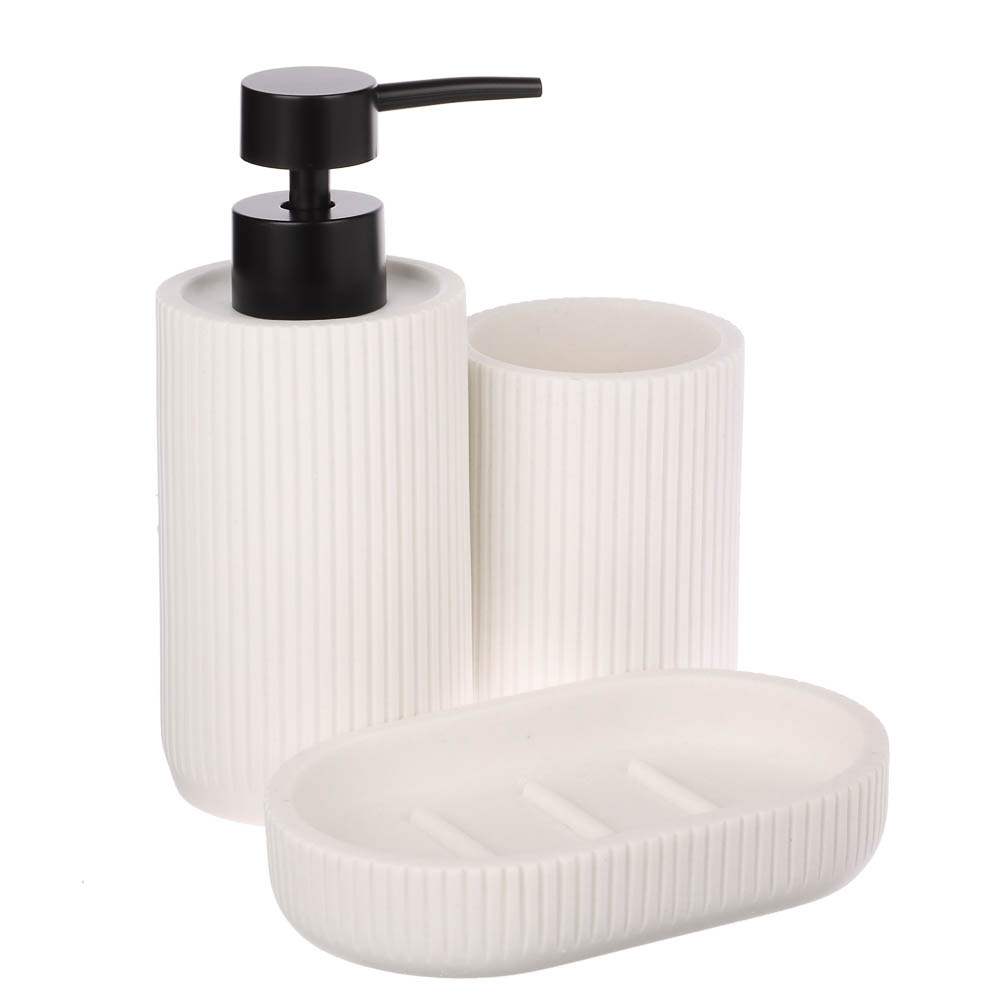 Мыльница тм VETTA Дакота, смола (полирезин), белый, 14x8,7x2,5см - #6