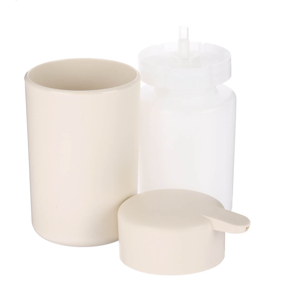 Диспенсер для жидкого мыла Flux, 250мл, бежевый, 7,5х7,5х14,5см - #4