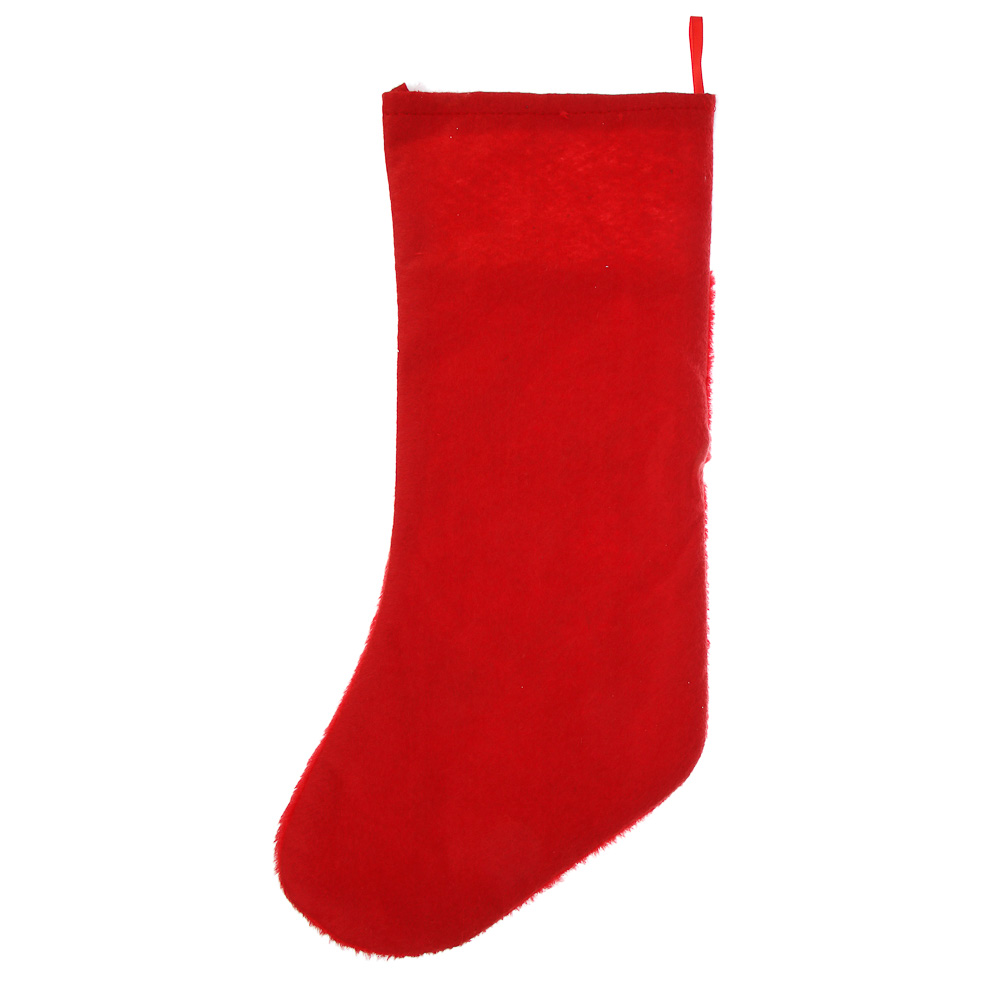 СНОУ БУМ Носок декоративный новогодний, 25x46 см, полиэстер, красный - #5