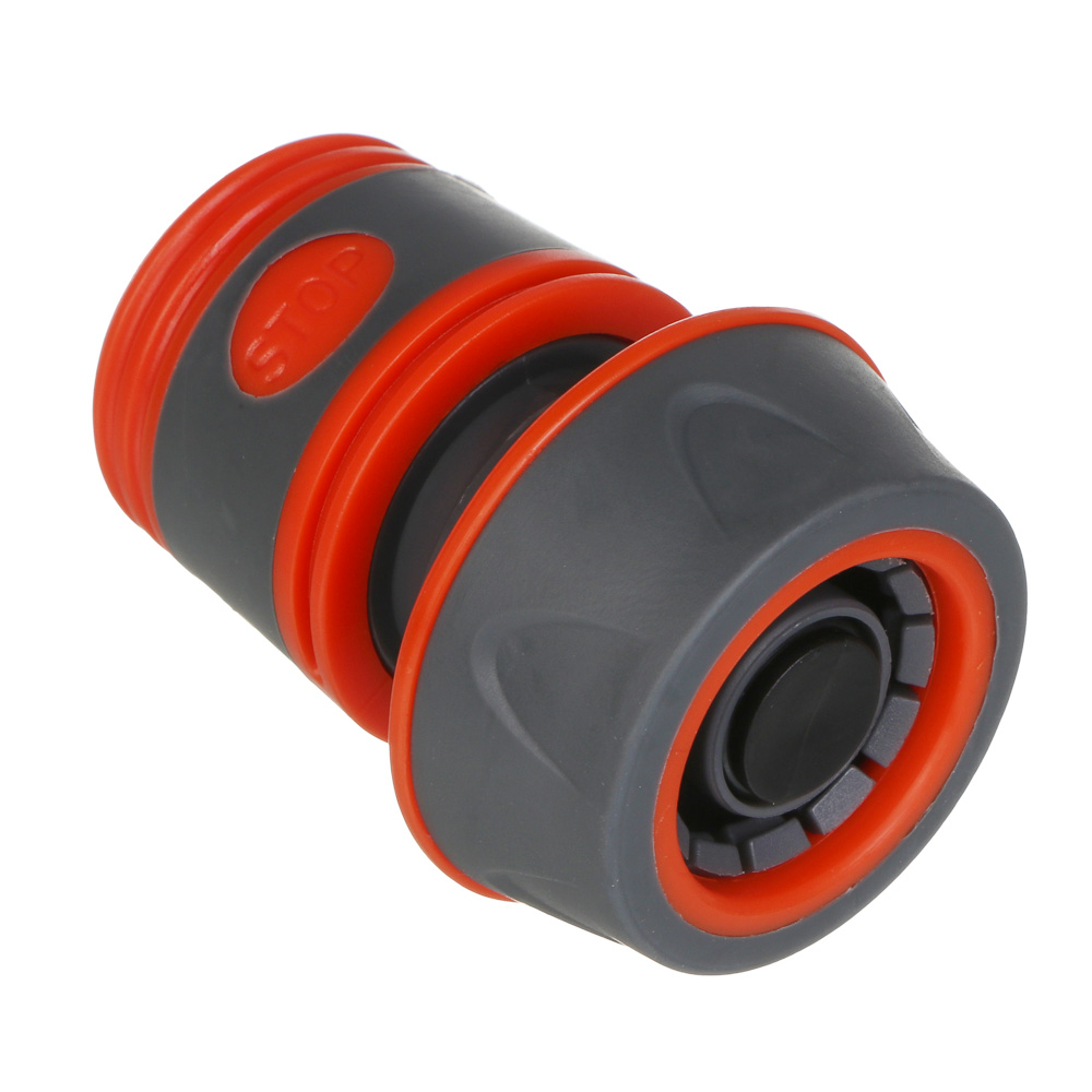 INBLOOM PROF+ Коннектор быстросъемный для шланга 3/4 с аквастопом, обрезиненное покрытие ABS - #1