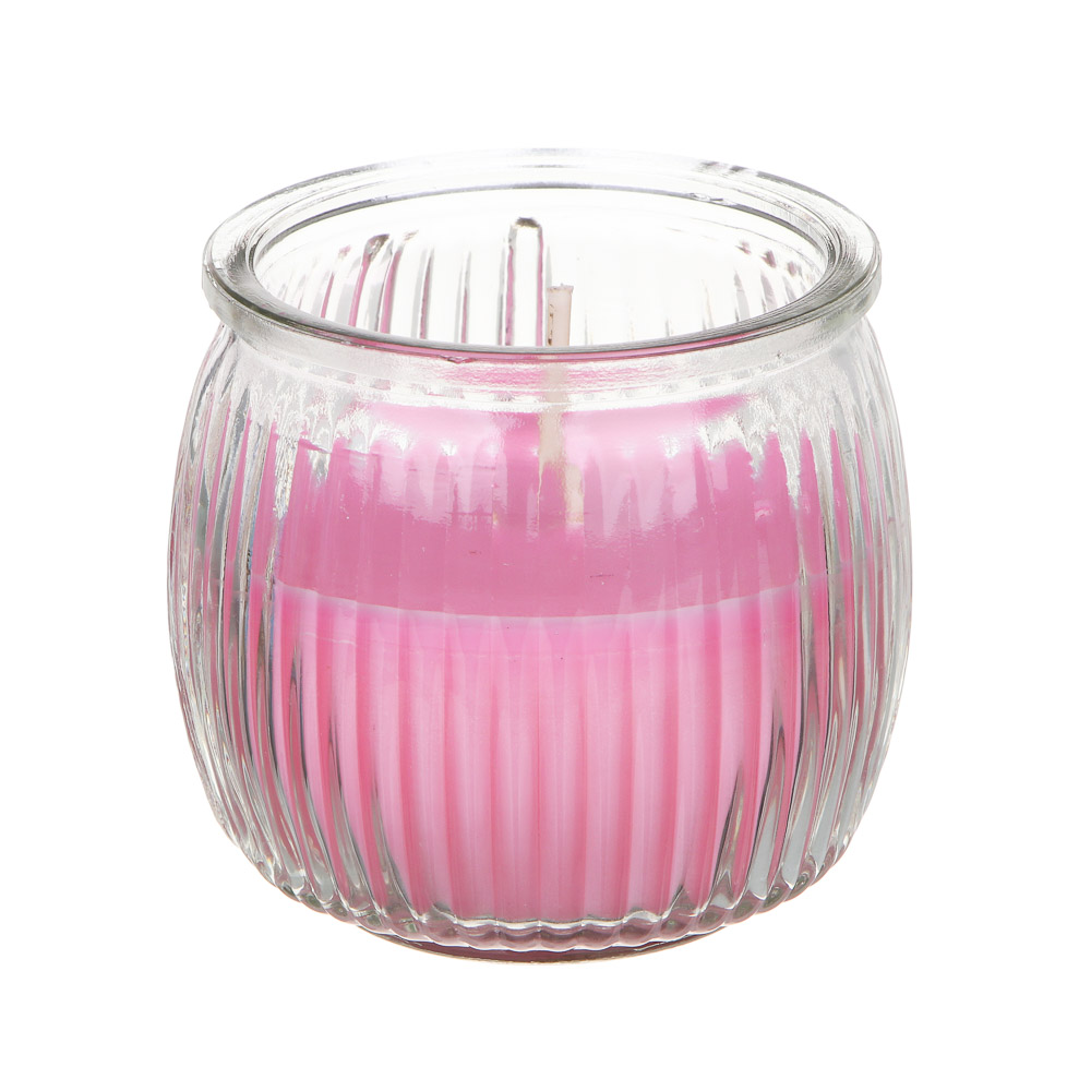 LADECOR Свеча ароматическая в стеклянном подсвечнике, парафин,7x6,5 см, 6 цветов - #4