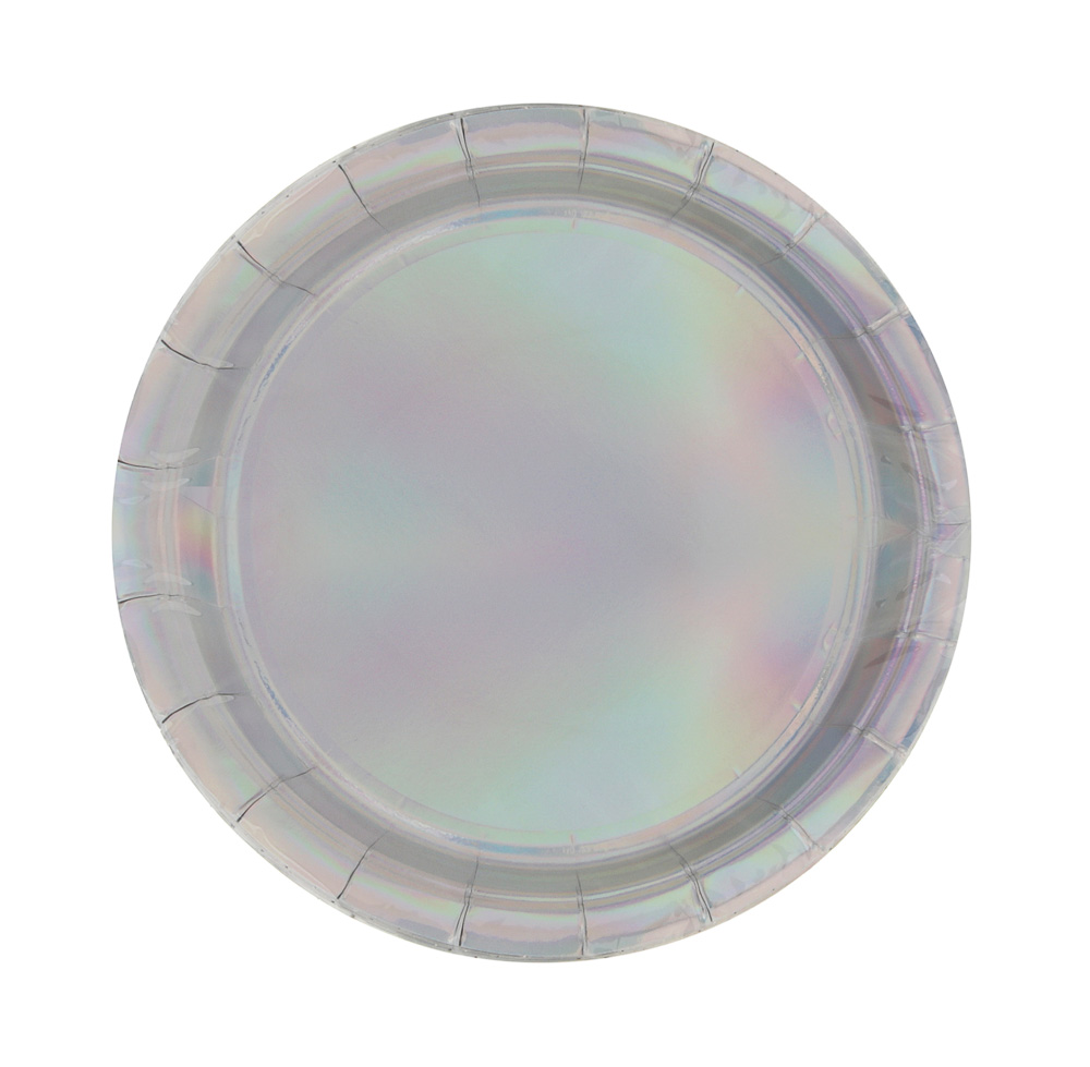 Fntastic Набор тарелок одноразовых, 6 шт, 18 см, голография, бумага - #1