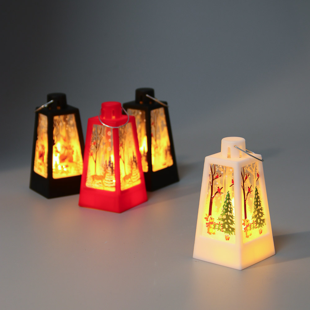 СНОУ БУМ Светильник декоративный LED в виде фонаря, 4,5x9,2см, PP, 3хAG10, 1 режим, 4 дизайна - #6