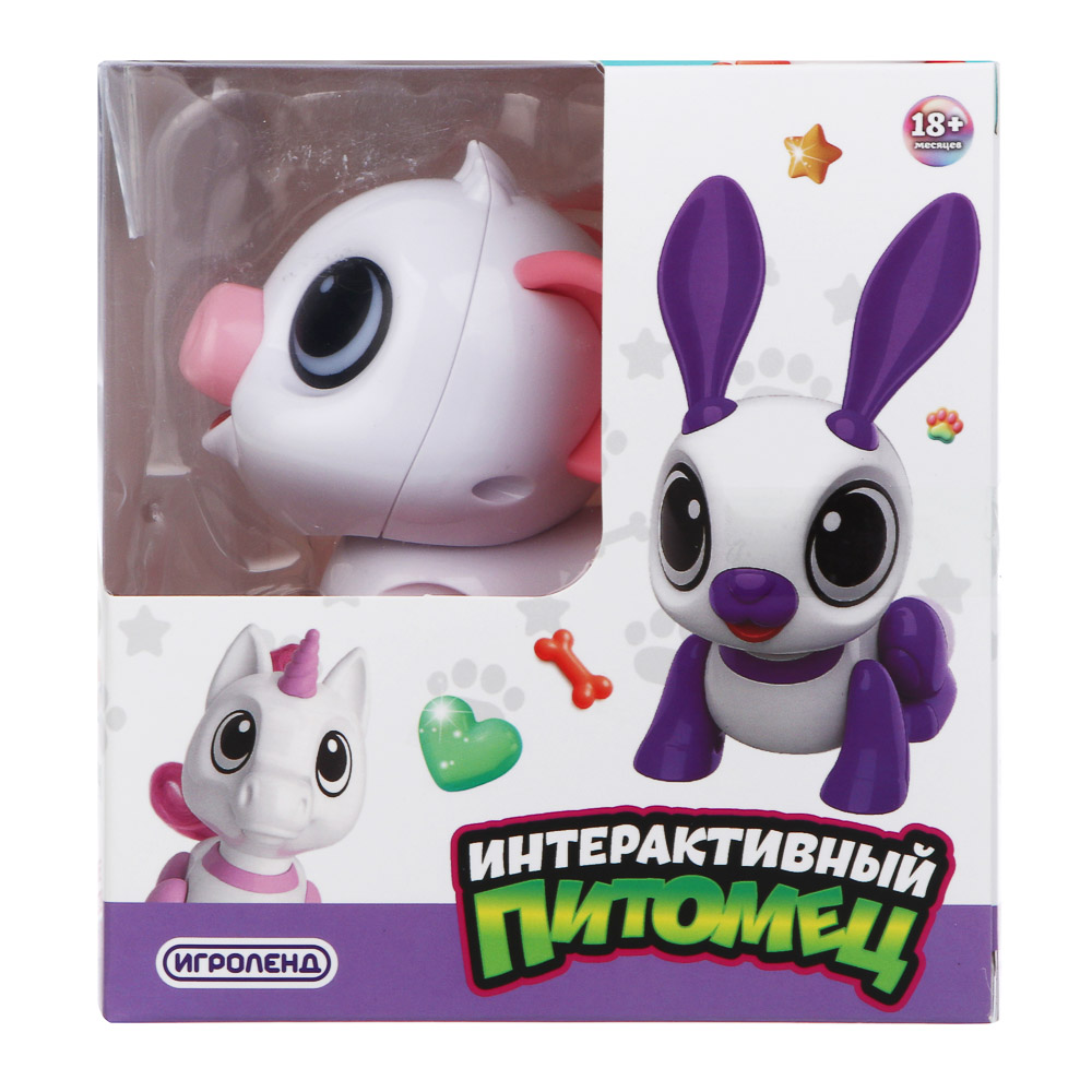ИГРОЛЕНД Игрушка "Интерактивный питомец" поросёнок, ABS, звук, свет, движ., 2хAAA, 12,5х10,5х13,5 см - #2