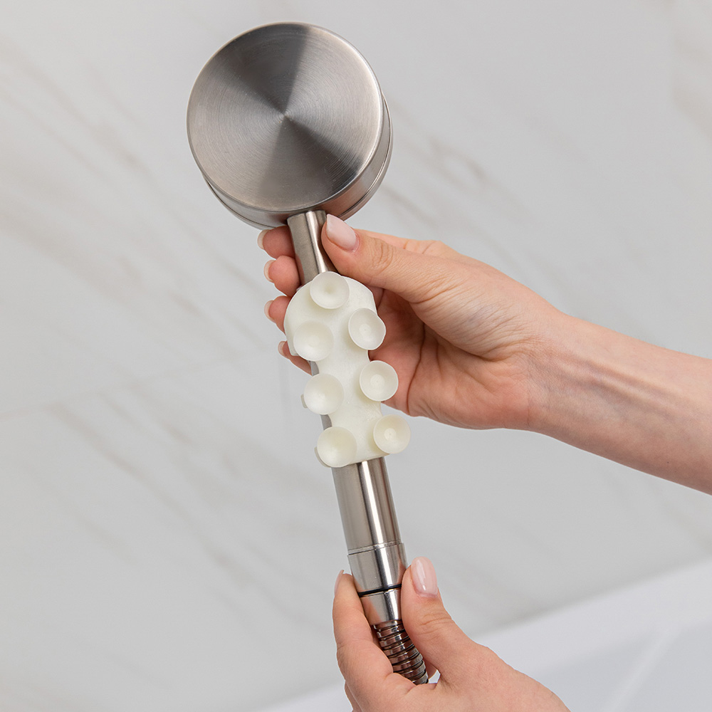 Держатель для лейки душа настенный, силиконовый на присосках - #7