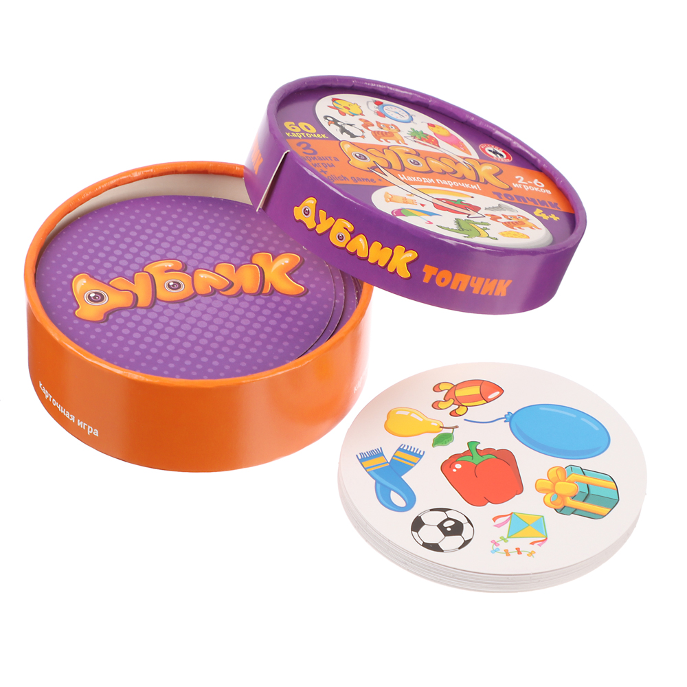 Дублик в круглой коробке "Топчик" 60 карточек - #2