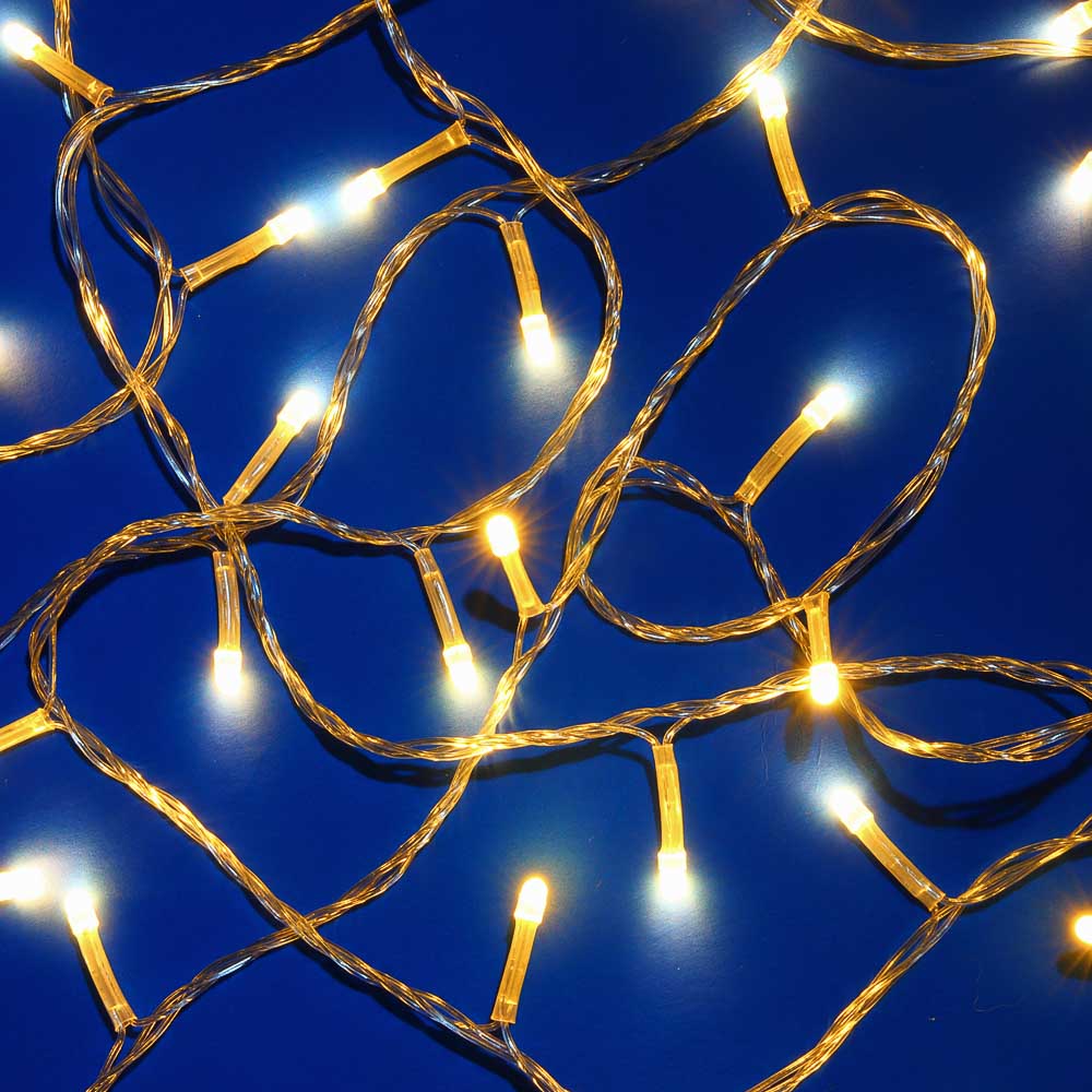 СНОУ БУМ Гирлянда эл. вьюн 10м, 100LED, шампань, 8 режимов, ПВХ прозрачный, 220В - #1