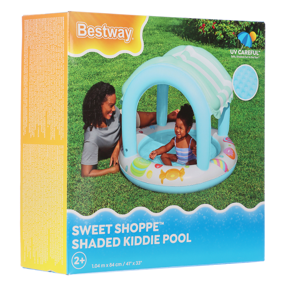 BESTWAY Бассейн с тентом для малышей SWEET SHOPPE, 104x84см, до 3-х лет, 52638 - #2