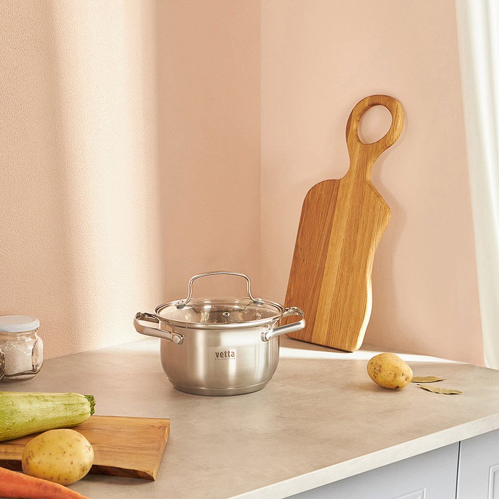VETTA Берн Кастрюля 16х10см. 1,9л. со стекл. крышкой, индукция - #5