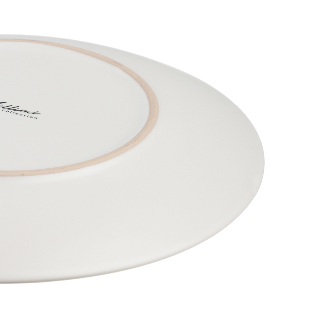 MILLIMI Тарелка десертная 20х2.5см, керамика, белый - #6