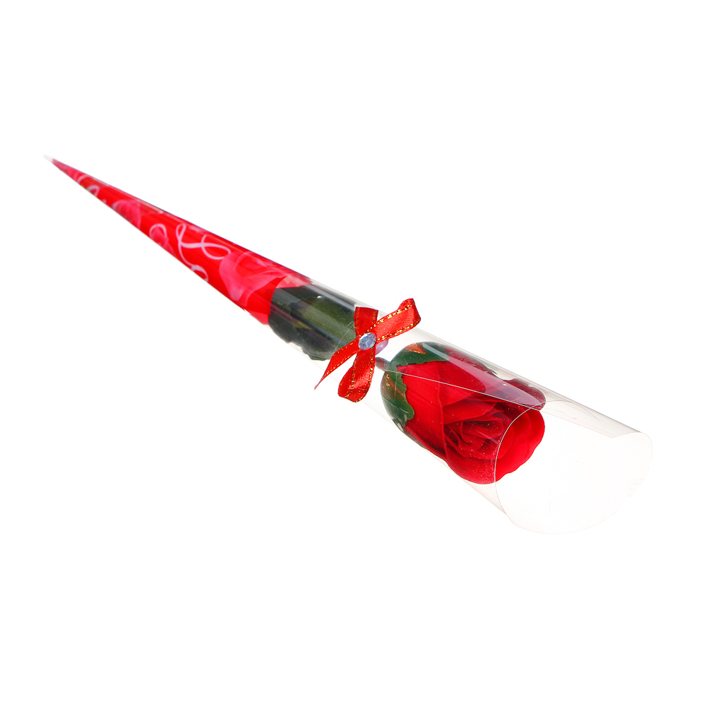 LADECOR Роза из мыльных лепестков, красная, 35 см - #2