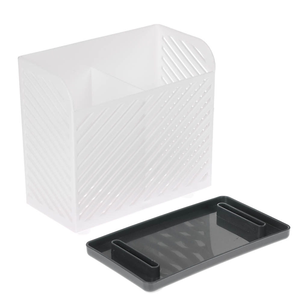 Подставка для столовых приборов тм VETTA, 15х8х14см, полипропилен, цвет белый - #4