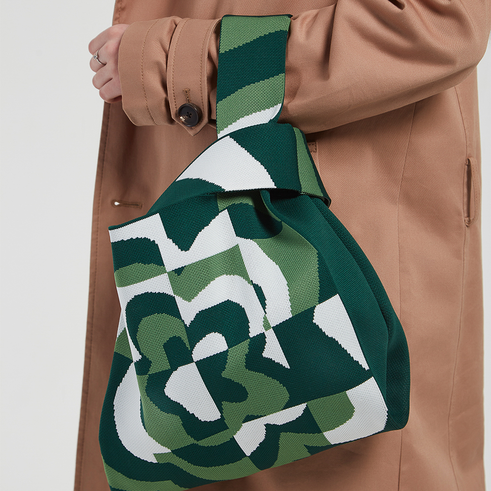 Сумка - шоппер 29х30x15см, 1 отделение, плотный "вязанный" ПЭ, 3 дизайна - #8