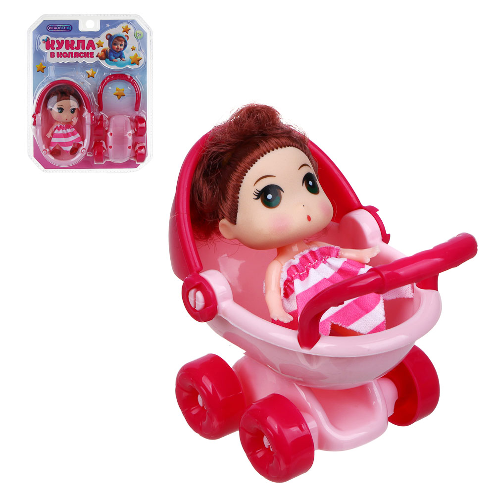ИГРОЛЕНД Кукла в коляске, PP, PVC, 21х16,5х2 см - #1