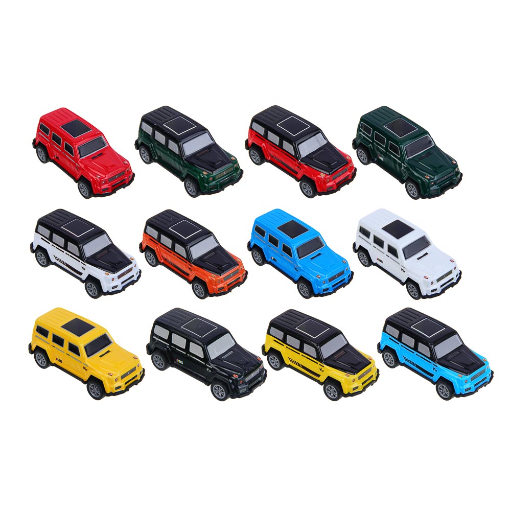 ИГРОЛЕНД Машинка "Внедорожник", инерция, металл, 12х3х14,5 см, 12 дизайнов - #2