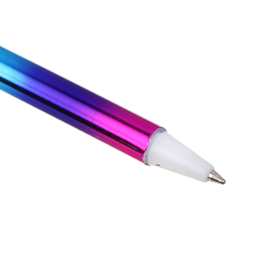 Ручка шариковая синяя, подвеска в форме пушистиков с ушками, пластик, корпус 17,5 см, 4 дизайна - #4