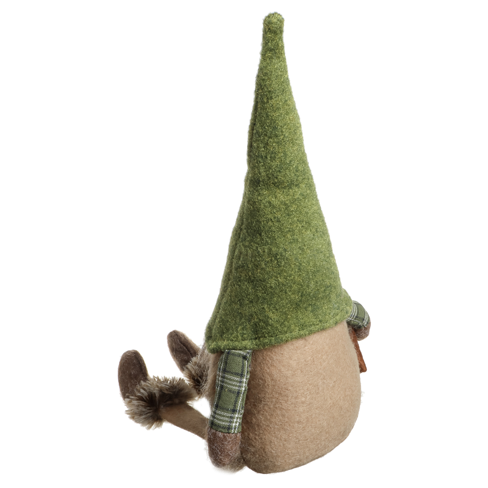 СНОУ БУМ Фигура декоративная "Гном" 35+20 см, полиэстер, зеленый - #6